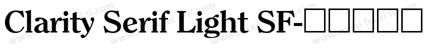 Clarity Serif Light SF字体转换